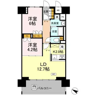 リーラ横浜川和町【9階】の間取り