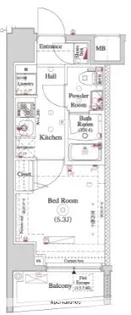 OMNIA横濱阪東橋【6階】の間取り