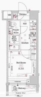 OMNIA横濱阪東橋【7階】の間取り