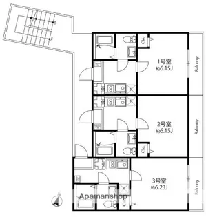 横浜コリーヌモダン【1階】の間取り