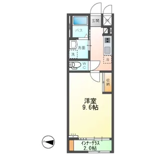 グランディール小田原【1階】の間取り