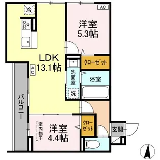 ブリューエン淵野辺【3階】の間取り