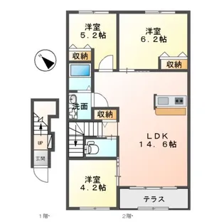 EXCEL・I弐番館(エクセルアイニバンカン)【2階】の間取り