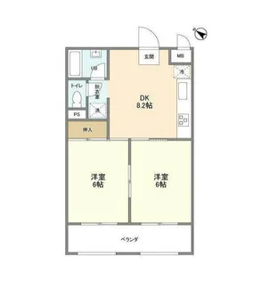 バイオレットP.C【1階】の間取り