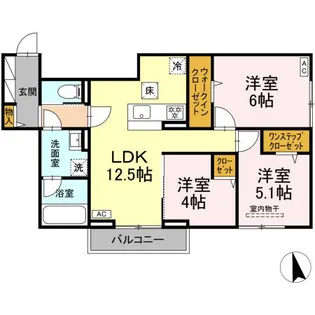 アクシス【1階】の間取り