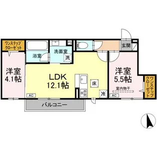 アクシス【1階】の間取り