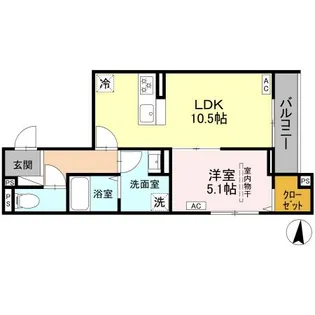エリオント大和中央【2階】の間取り
