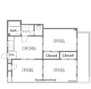 福地ビル【6階】の間取り