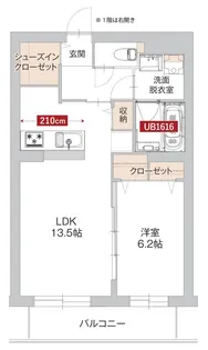 サン・ユイット【1階】の間取り