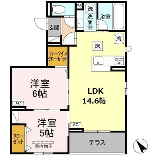 シャルムコート【1階】の間取り