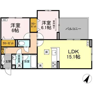 フェリーチェ【1階】の間取り
