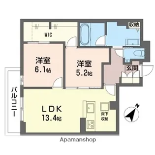 ココル登戸【1階】の間取り