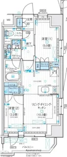 デュオステージ相模大野【2階】の間取り