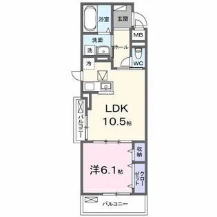 ベルヒルズノース【1階】の間取り