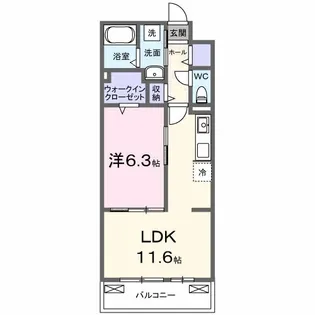 メゾン・ド・フロレゾン【3階】の間取り