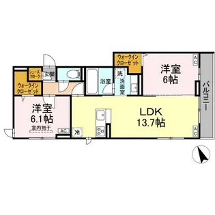 D PAINA 宿河原6 II【3階】の間取り