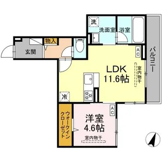 D PAINA ODORIBA【3階】の間取り