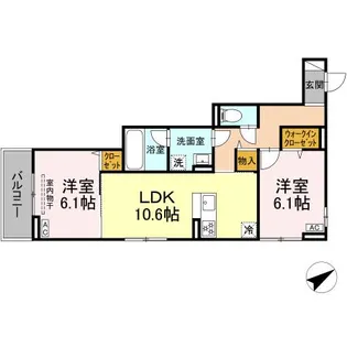 D PAINA 生田【3階】の間取り