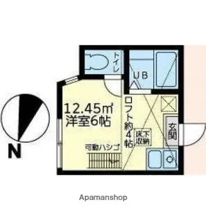 ユナイト衣笠セブリアン【2階】の間取り