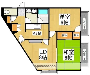 サンハイム・ヒヤマ【2階】の間取り