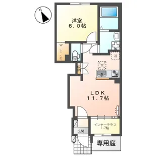 ヴェルジュ【1階】の間取り