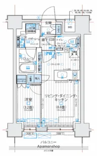 デュオステージ海老名Ⅱ【6階】の間取り