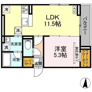 D PAINA 登戸III【1階】の間取り
