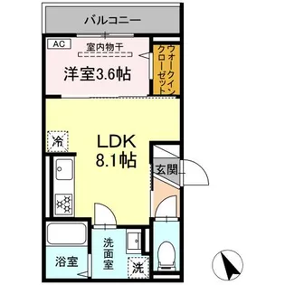 D PAINA 鷺沼【2階】の間取り