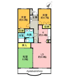 グランドヒル【6階】の間取り