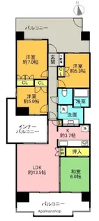 オラリオン サイト 4番館【15階】の間取り