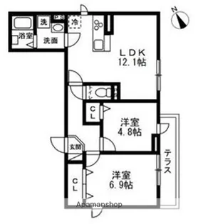SOLANA藤沢【1階】の間取り