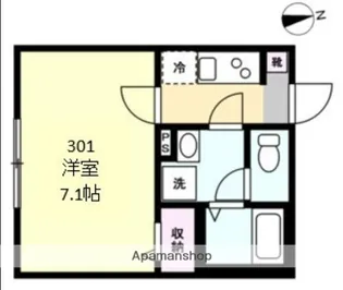 ベイルームフォレスト江田【3階】の間取り