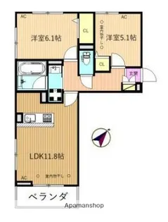 ルミエールK【2階】の間取り