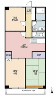 レジデンス清水先A【1階】の間取り