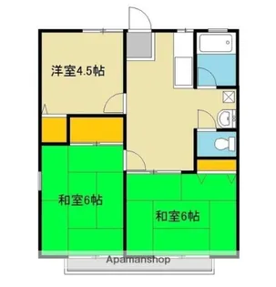 サンハイツ阿久和【2階】の間取り