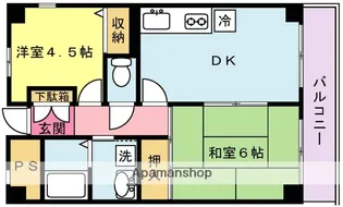 本町パステルコート【5階】の間取り