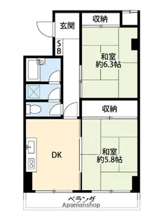 ルーエ大和田【2階】の間取り