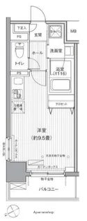 ダイイチフレア川崎【6階】の間取り