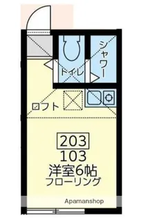 ユナイト東門前バルザック【2階】の間取り