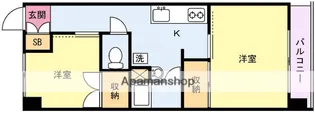 横浜スカイマンション【5階】の間取り