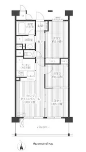 ピエス綱島【6階】の間取り