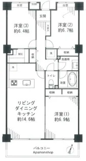 ライオンズマンション横浜常盤台【3階】の間取り