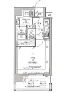 スパシエベルタ横浜【7階】の間取り