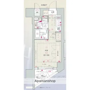 エステムプラザ横濱元町山手【10階】の間取り