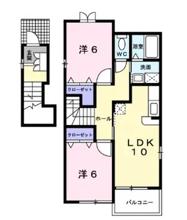 ヒロ デセオ【2階】の間取り