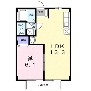 山幸ハイツ【2階】の間取り