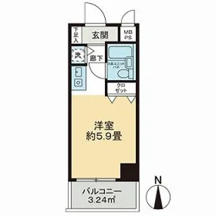 ライオンズマンション平間駅前第2【0313号室】の間取り