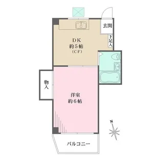 サンハイツ木月【3階】の間取り