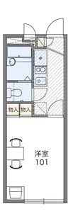 レオパレスクロスロード【1階】の間取り
