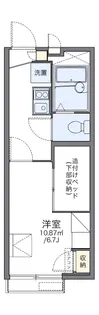 レオパレスシティパルつつじが丘【1階】の間取り